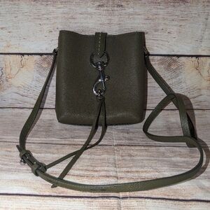 Rebecca Minkoff Megan mini leather bag in olive green